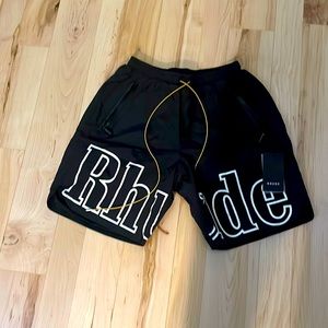 Rhude Black Canvas Shorts